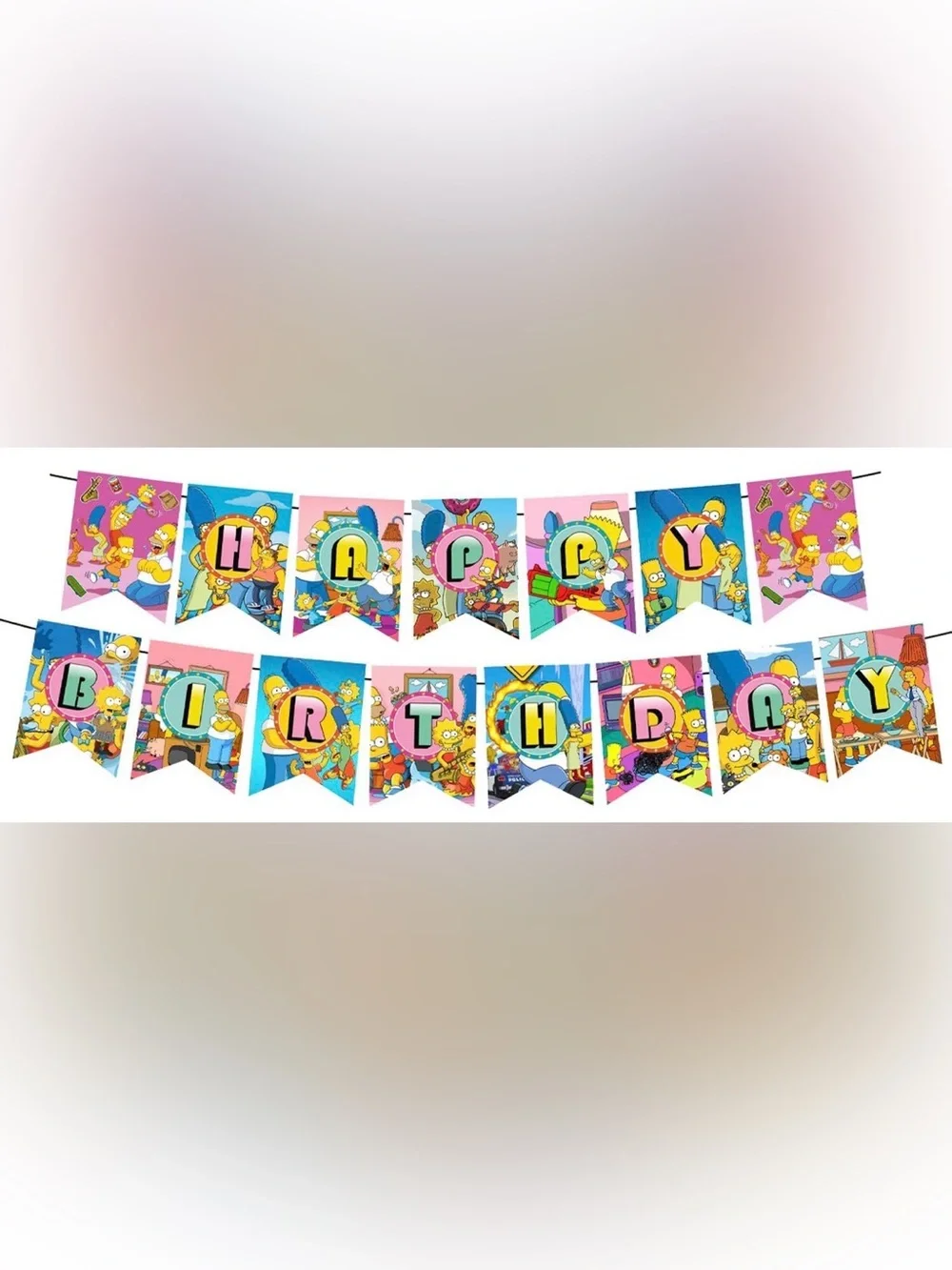 The Simpsons Happy Birthday Flag Party Banner